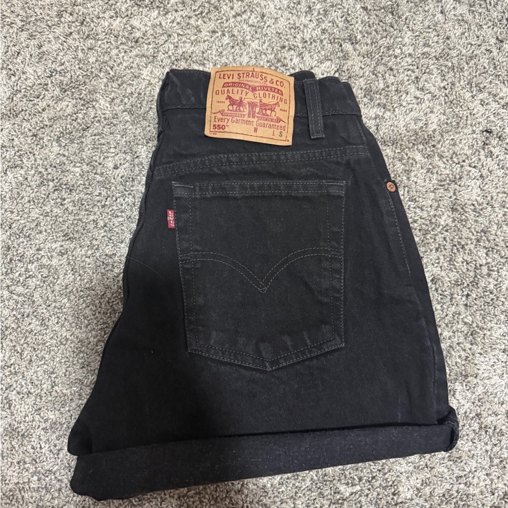 Vintage Levi's Black Denim Shorts